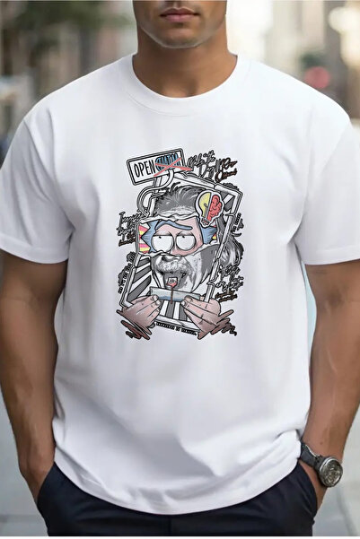 barsdepo Tricou imprimat, tricou alb oversize unisex