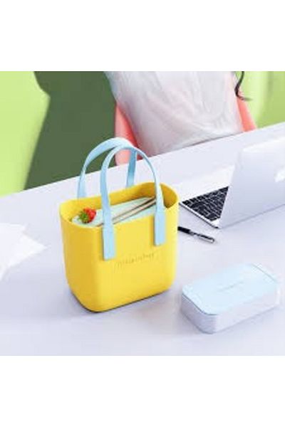 fungoofun Stylish Design Women’s EVA Fashion Tote Bag – Durable & Trendy Yellow Handbag