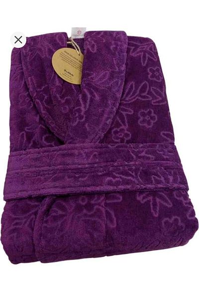 Özdilek Single Velvet Bathrobe Purple m Size