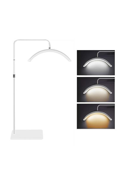 OEM LED Video Floor Lamp, Crescent Shape, Fill Light, 3200K-5600K, Adjustable with 180cm Metal Stand, Ph