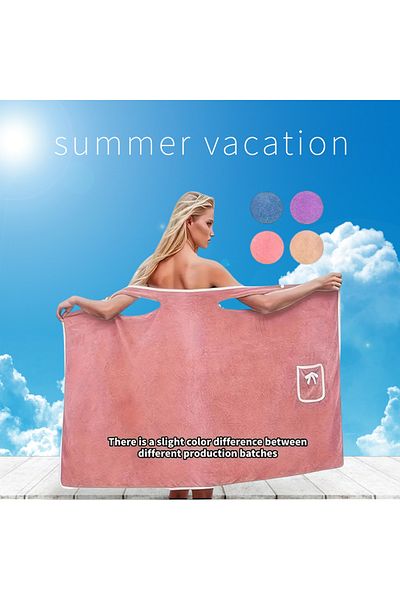 ORGANICYOU Quanzhou Stylish Bohemian Coral Fleece Women's Bathrobe - Soft Absorbent for Home Spa & Relaxation
