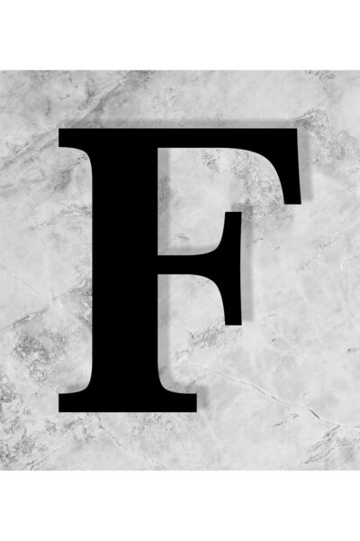 zafrakreklam حروف بليكسي جلاس سوداء مقطوعة بالليزر مقاس 22 سم سمك 3 مم ذاتية اللصق (حرف F)