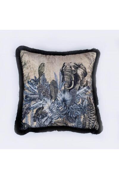 Adawall Elephant Design Pillow/Cushion (Filling Bead Fiber, Nation. Washing a...