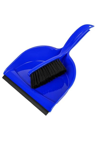 Generic Fitto Blue Dustpan and Brush Set - Quality Plastic, Ergonomic Handle, Lightweight, Compact Design f