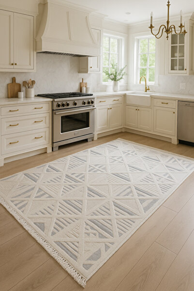 SOFT DECOR Modern Dokuma Halı Micro Fiber Polyester İskandinav Pinterse Desen...