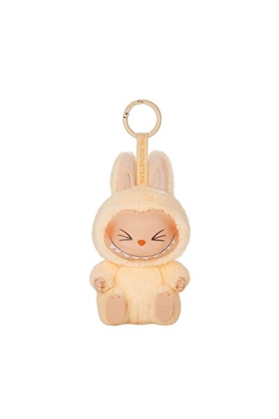 LABUBU Plush Toy, Labubu, Sitting Party Series, Second Generation, Sweet Silk, 17 cm, Beige