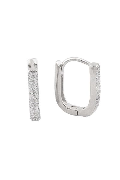 Bijuteria SORELLY Cercei Argint Huggie Hoops cu Pietre Zirconia