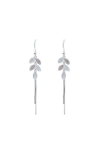 Bijuteria SORELLY Long Silver Earrings with Leaves