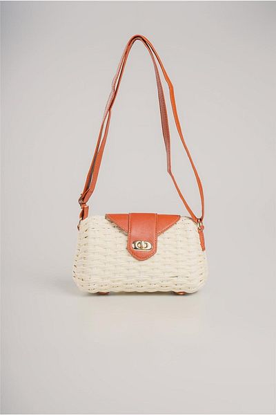Galat Ççs Women's 17928 Small Size Straw Bag with Shoulder Strap
