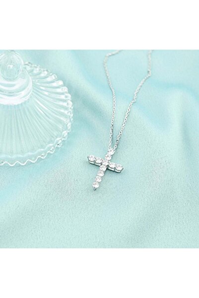 Bijuteria SORELLY Lant Argint Cruce Tennis cu Pietre Albe