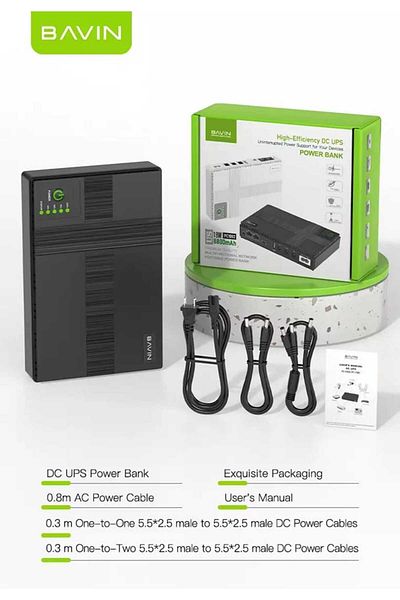 Bavin 18W 8800mAh Mini UPS for CCTV Camera, Modem, WiFi Router