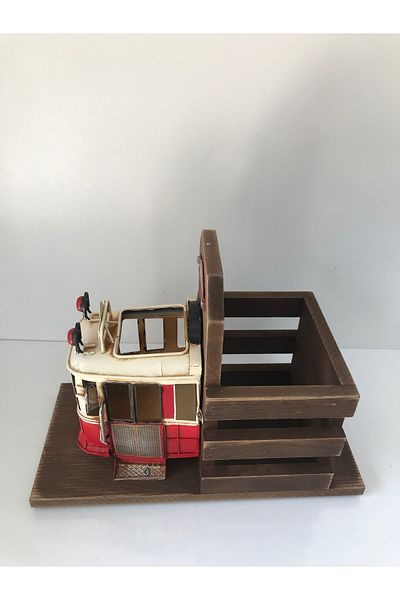 NOSTALJİM Decorative Metal Taksim Tram Board Pen Holder