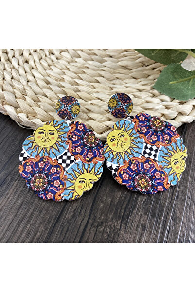 lor Cercei mari lemn model traditional