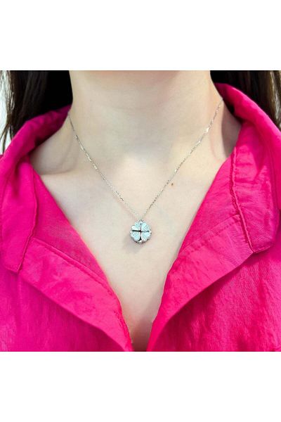Bijuteria SORELLY Magnetic Silver Chain Hearts 2 in 1