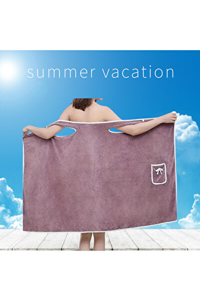 ORGANICYOU Quanzhou Stylish Bohemian Coral Fleece Women's Bathrobe - Soft Absorbent for Home Spa & Relaxation