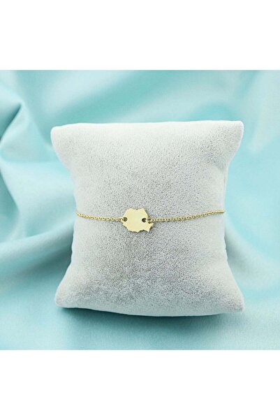 Bijuteria SORELLY Bratara Argint Placat cu Aur Harta Romaniei