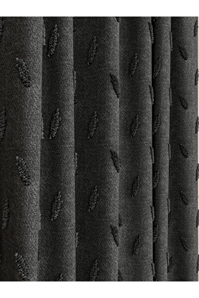 OnyxHome Barcelona Linen Bearded Fon Curtain Gray