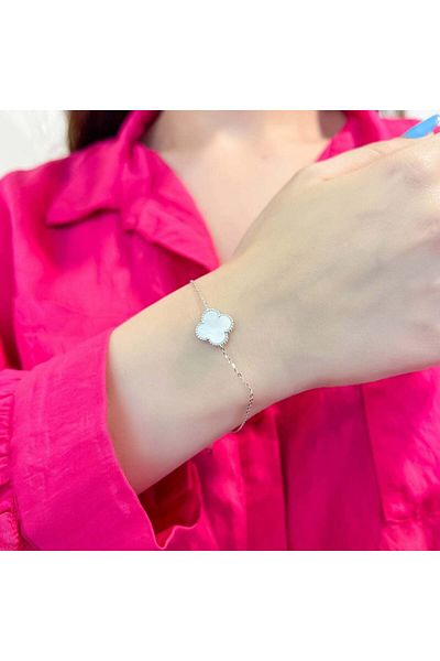 Bijuteria SORELLY Silver Flower Bracelet with Mother of Pearl