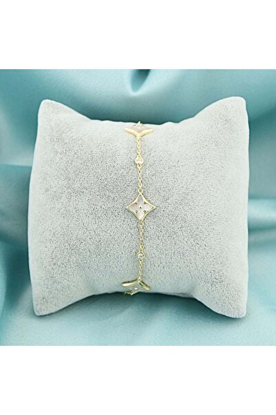 Bijuteria SORELLY Bratara Argint Placat cu Aur Flori cu Elemente Geometrice