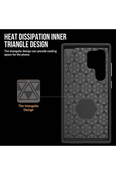 OEM Samsung Galaxy S23 Ultra Triangle GripCase Black Phone Case
