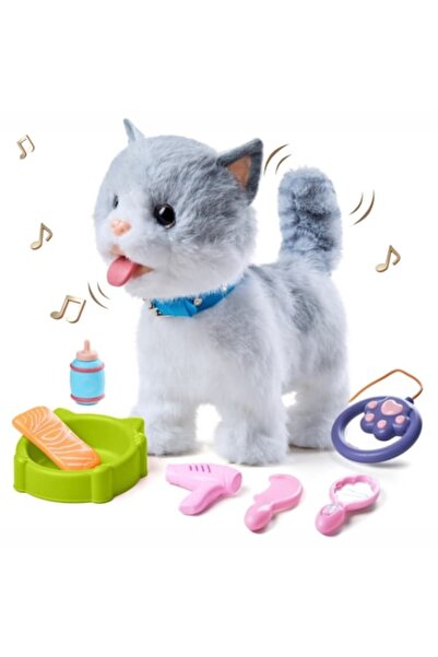 tumama Pisică de pluș interactivă Tumama®, merge, miaună, linge, mișcă capul ...