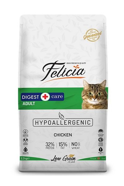 Felicia Felicia Hypoallergenic Low Grain Adult Dry Food 12kg with Salmon Ingredients
