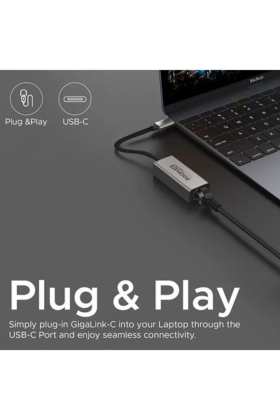 Promate High Speed USB-C to Gigabit Ethernet Adapter