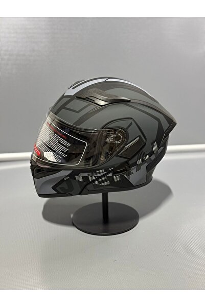 JK20 Jk-902 Güneş Vizörlü Çene Açılır Kask H1 GREY
