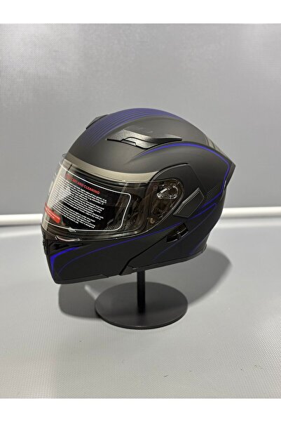 JK20 Jk-902 Güneş Vizörlü Çene Açılır Kask H8 BLUE