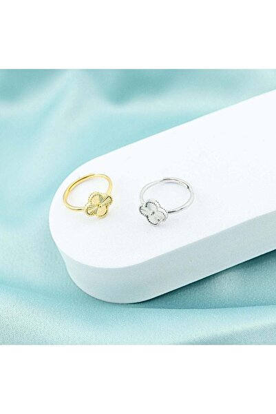 Bijuteria SORELLY Inel Argint Placat cu Aur Floare cu Striatii