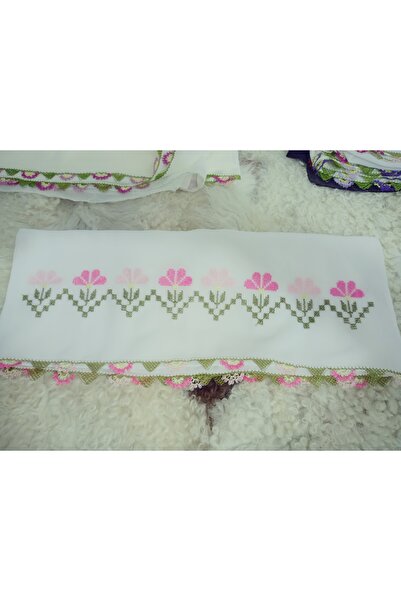 hoaryage Χειροποίητο Κέντημα Κεντημένο με βελόνα Κέντημα Προσευχής Κάλυμμα Προίκα Mevlit Hijab Crepe Ύφασμα 145x75 εκ.