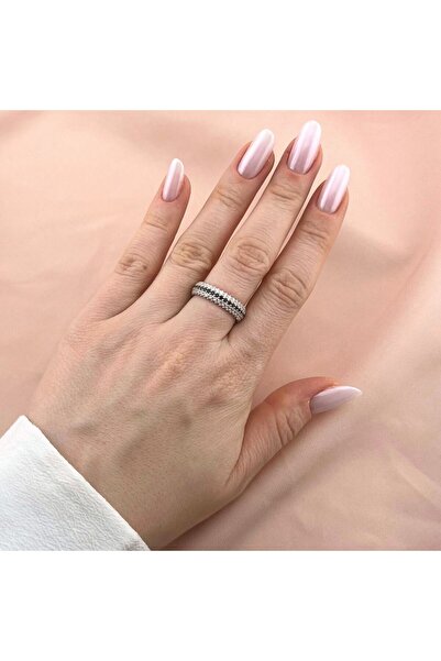 Bijuteria SORELLY Inel Argint Eternity Black and White 15