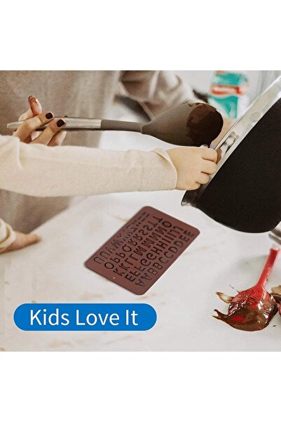 Generic Chocolate Resin Letter Number Molds Silicone Alphabet Molds for Unique DIY Candy Birthday Cake