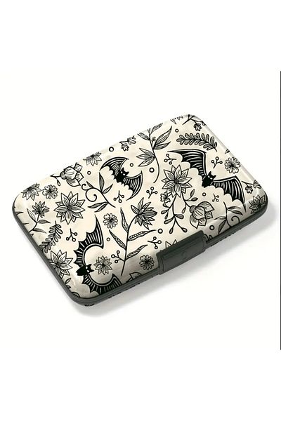 ORGANICYOU Linjin Vintage Gothic Snake Design Rfid Blocking Mini Aluminum Card Holder