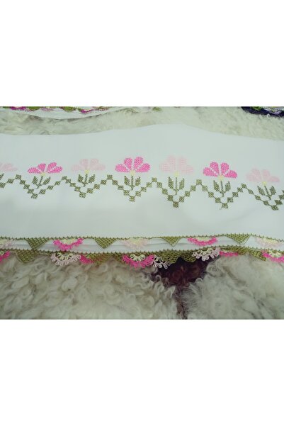 hoaryage Χειροποίητο Κέντημα Κεντημένο με βελόνα Κέντημα Προσευχής Κάλυμμα Προίκα Mevlit Hijab Crepe Ύφασμα 145x75 εκ.