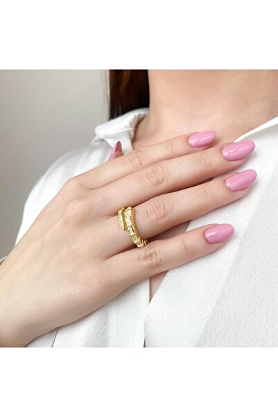 Bijuteria SORELLY Inel Argint Placat cu Aur Sarpe