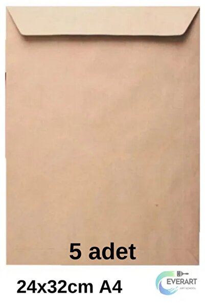 everart Zarf A4 Boyutunda Torba Zarf 24x32 Cm - 5Adet