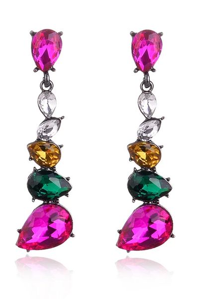 Waves And Pebbles Pinky Green Earrings