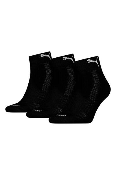 Puma - Unisex Short Socks Set - 3 Pairs, Black, Optic White, Size 43-46
