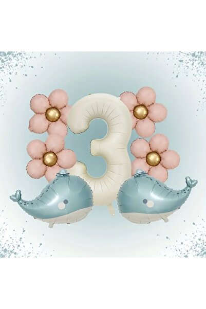 DÜVENCİ TİCARET مجموعة بالونات لطيفة على شكل حوت ديزي