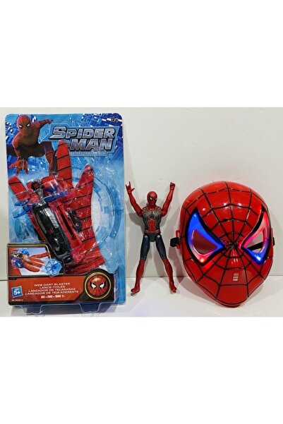 Ailenizin Oyuncakçısı Örümcek adam Spider-man Ağ Atan Eldiven+Işıklı Maske+18...