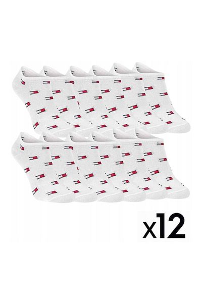 Tommy Hilfiger Șosete scurte 12 perechi albe 36-41