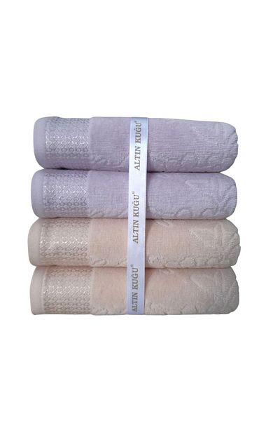 Özdilek Pastoral Towel 4 Pieces - Lilac Beige