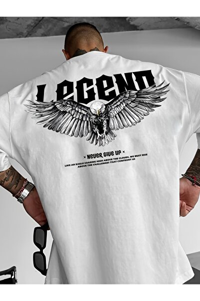cc collection Tricou supradimensionat pentru bărbați Legend Eagle cu imprimeu...