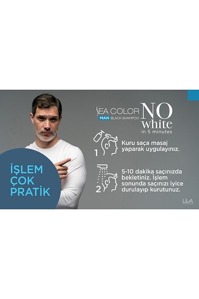 Sea Color Man No White Black Shampoo Black Shampoo End to White