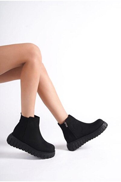 Genel Markalar SİYAH KADIN SÜET LASTİKLİ POLİ BOT