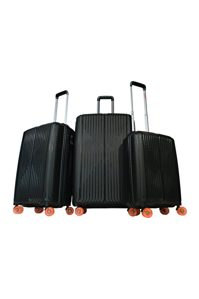 GROUND Sirius 3’lü Valiz Seti Kaykay Tekerlekli – Siyah - 10728