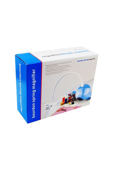 Generic Large flexible spring-loaded magnifying glass, foldable and adjustable, firmly attaches to any table