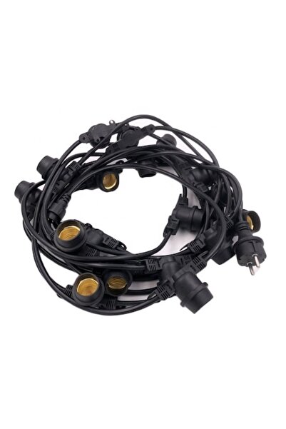 OEM Ghirlanda Luminoasa 10M cu 15 Fasunguri E27, IP65, Interconectabila