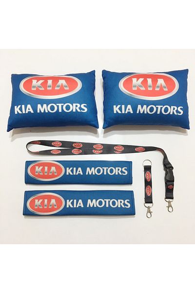 Oto Aksesuarcım Kia Neck Pillow Seat Belt Pad Set Blue